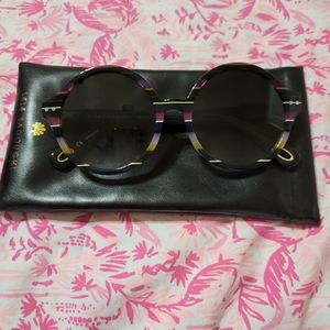 Lele Sadoughi Multicolor Round Sunglasses